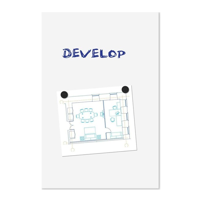 Legamaster Whiteboard BOARD-UP 75,0 x 50,0 cm weiß lackierter Stahl
