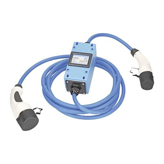 as-Schwabe MODE 3 mit MIXO Stromzähler Ladekabel für Elektroautos Typ 2 auf Typ 2 blau 400 V, 16 A, 11,0 KW, 5,0 m