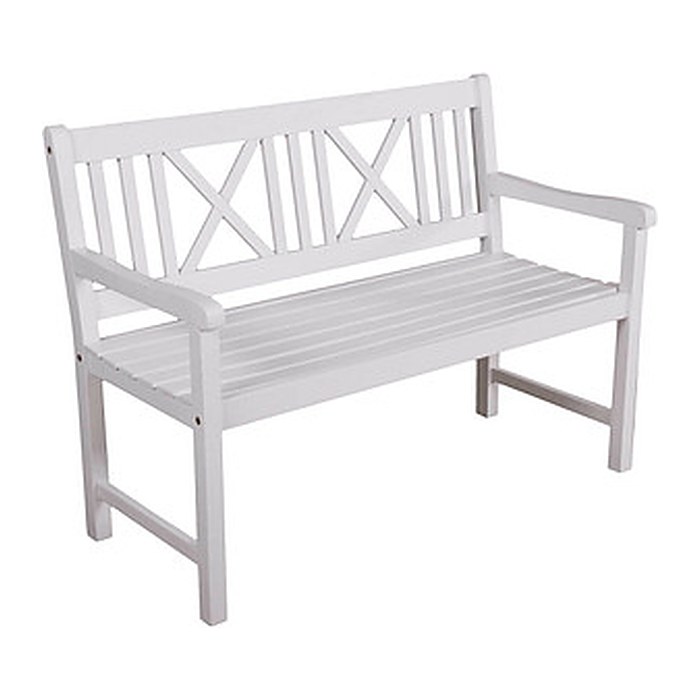 Garden Pleasure Gartenbank MALMÖ 985071 weiß Holz 120,0 cm