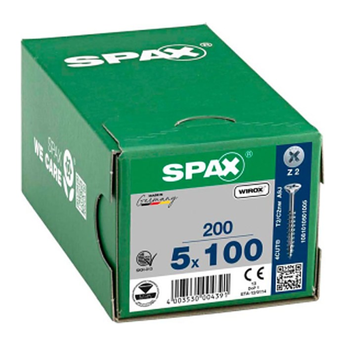 SPAX® Universalschrauben Z2 Senkkopf WIROX 1081010501005 5 mm x 100 mm, 200 St.