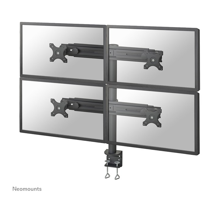 Neomounts Monitor-Halterung FPMA-D700D4 schwarz für 4 Monitore, Tischklemme