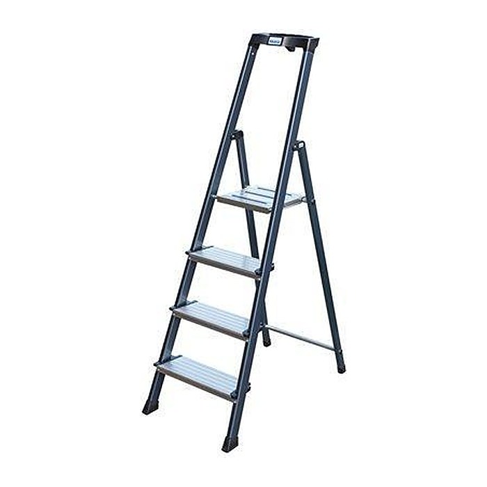 KRAUSE Stehleiter einseitig Securo schwarz 6 Stufen, H: 210,0 cm