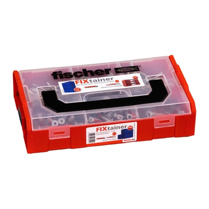 fischer L-Boxx mini DuoPower und DuoSeal 561472 Dübel- und Schrauben-Sortiment, 275-teilig