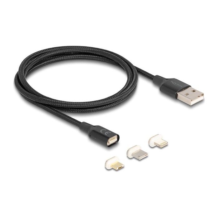 DELOCK USB-Kabel Magnetisch 3 in 1 8Pin Lighting USBMB/T-C