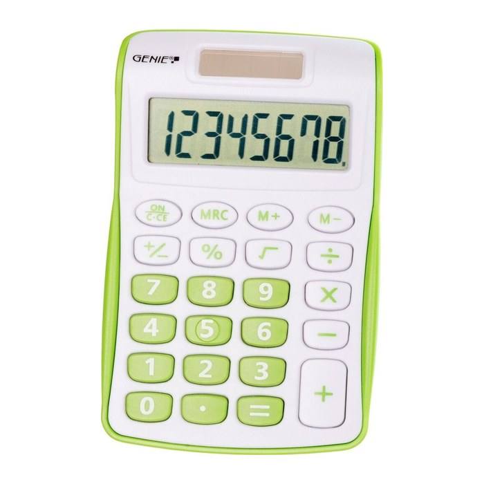 GENIE 120 G Taschenrechner weiß/grün
