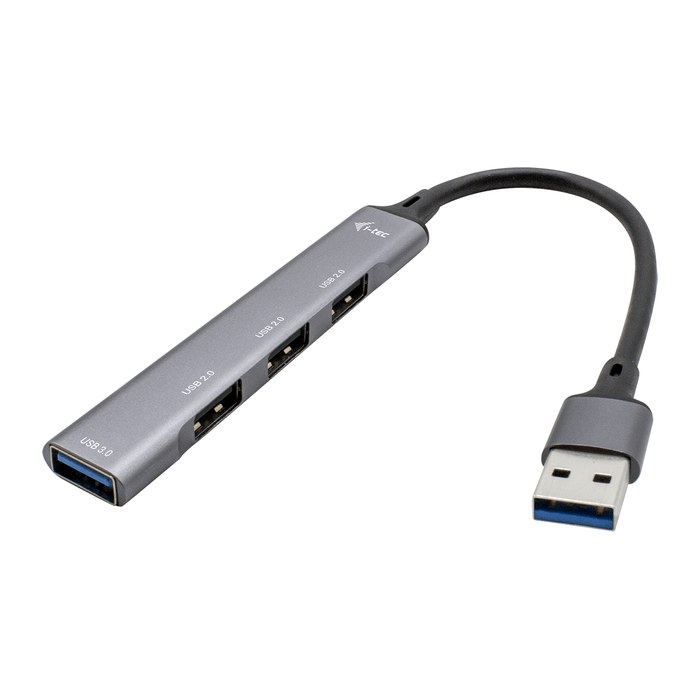 i-tec® USB-Hub USB 3.0 Metal 4-fach grau