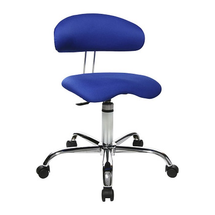 Topstar Bürostuhl Sitness® 40, ST290W56 Stoff blau, Gestell chrom