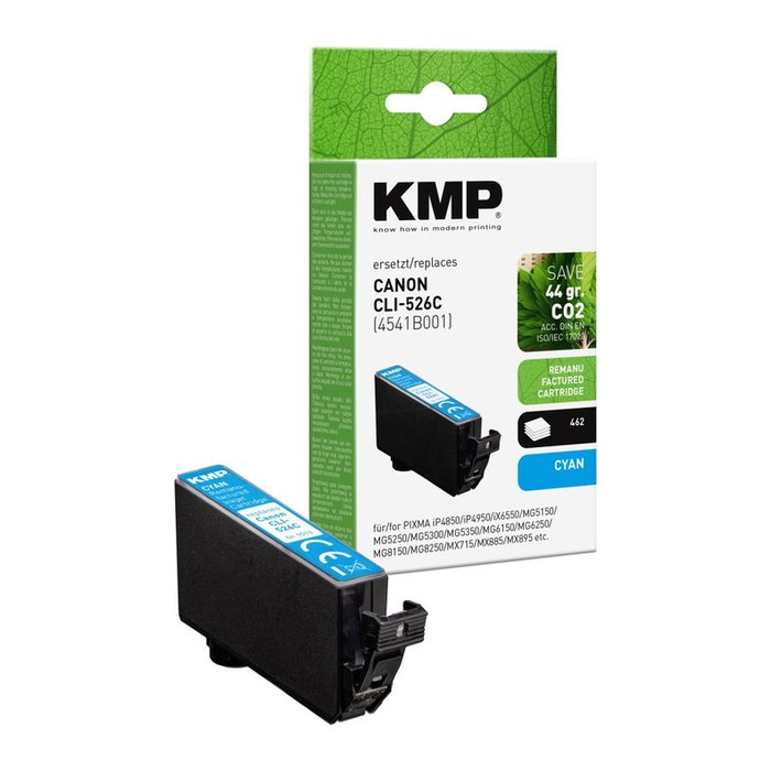 KMP  cyan Druckerpatrone kompatibel zu Canon CLI-526 C