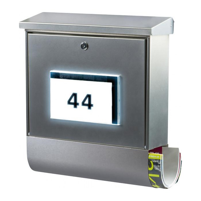 BURG WÄCHTER Briefkasten Malaga 75310 silber