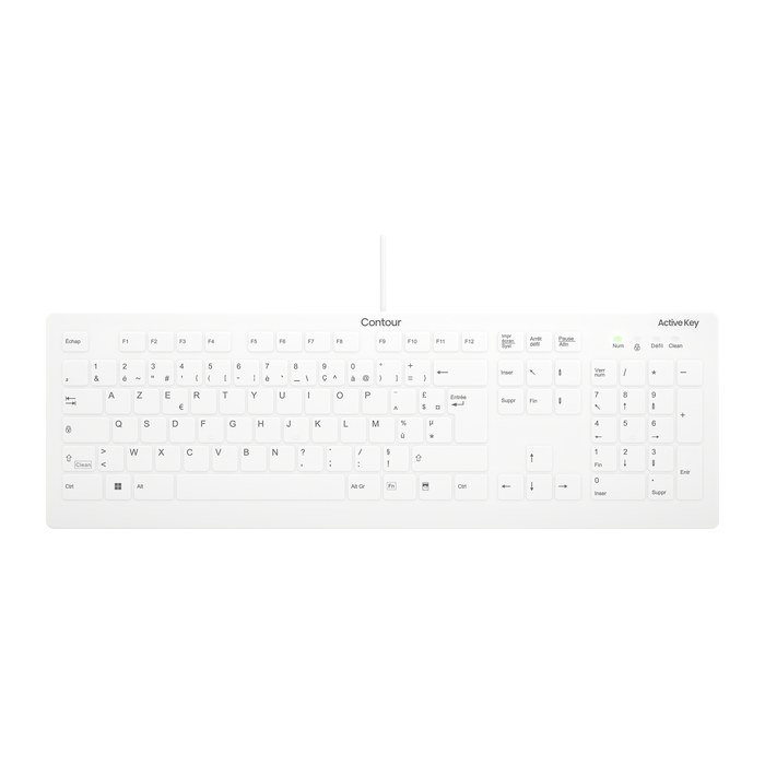 Contour ACTIVE KEY Flat Profile Hygiene Desktop Keyboard Sea