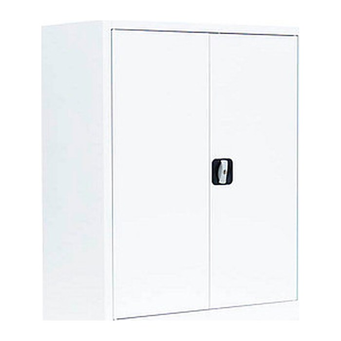 LÜLLMANN Stahlschrank 530317 signalweiß 2 Fachböden 80,0 x 38,3 x 100,0 cm, aufgebaut, 1 St.