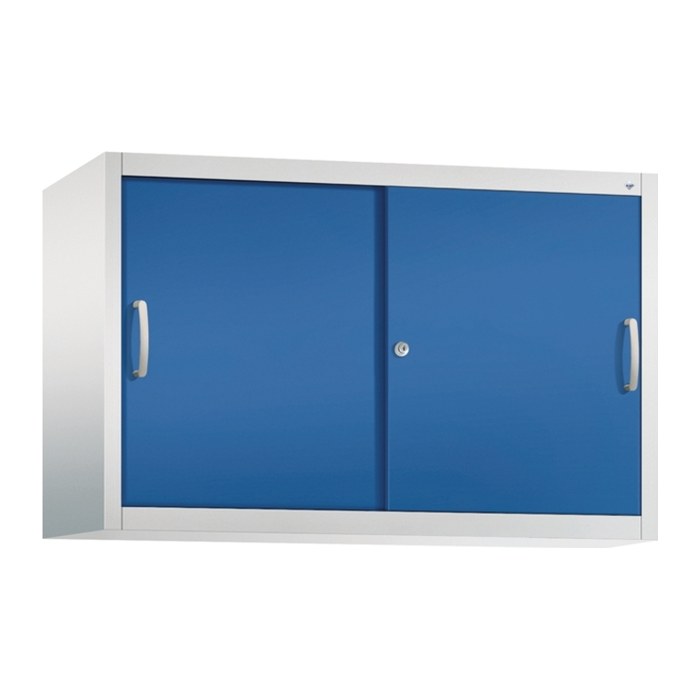 CP Aufsatz-Schiebetürenschrank C 2000 Acurado, 2045-00 S10088 lichtgrau, enzianblau 1 Fachboden 120,0 x 40,0 x 79,0 cm