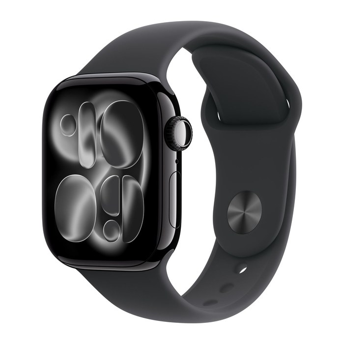 Apple Watch Series 11 42 mm Aluminium (GPS+Cellular) Sportarmband M/L schwarz, diamantschwarz