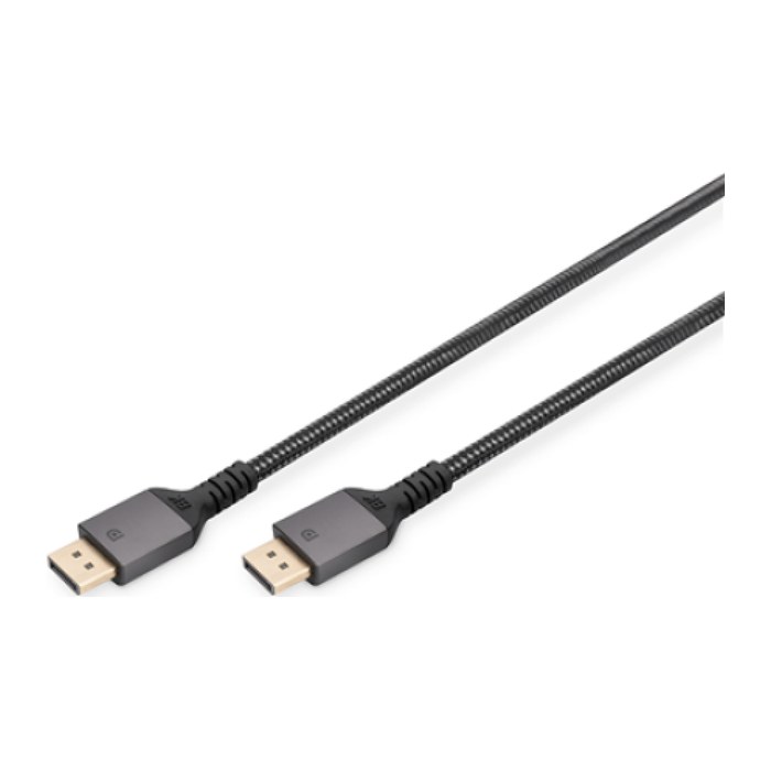 DIGITUS DisplayPort Anschlusskabel 1m Aluminium 8K schwarz