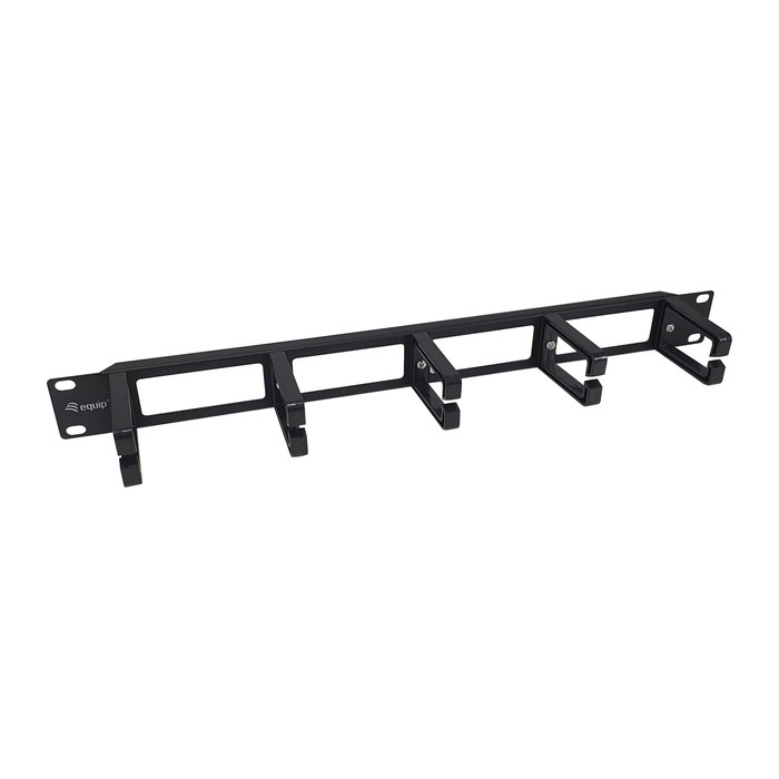 Equip 19" Kabelmanagement 5xPlastikringe Plastik 1U RAL9005