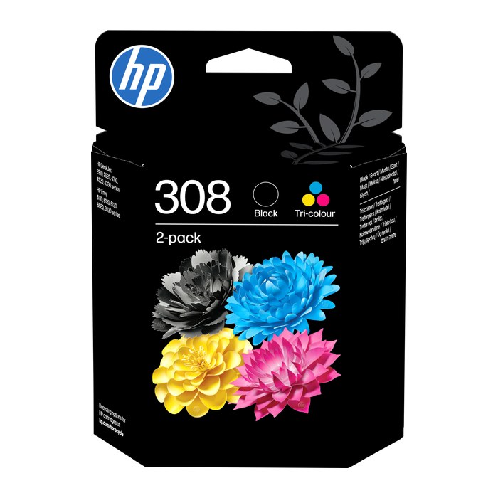 HP 308(6L6S6UE) schwarz, color Druckerpatronen, 2er-Set