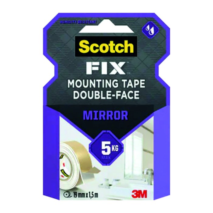 Scotch FIX™ MIRROR doppelseitiges Klebeband 19,0 mm x 1,5 m, 1 Rolle