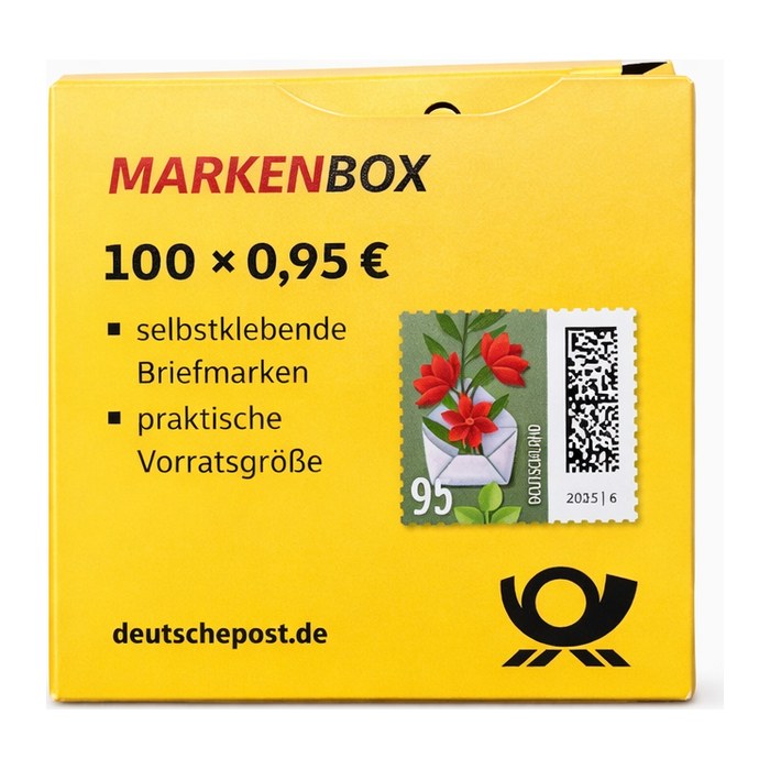 Deutsche Post 0,95 € Briefmarken "Blumenbrief" selbstklebend, 100 St.