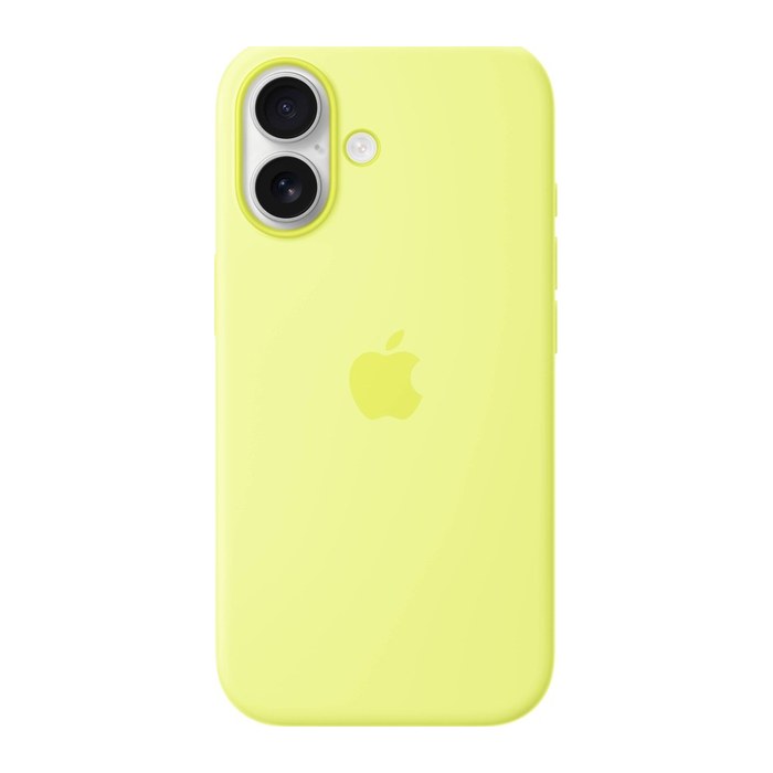 Apple Silikon Case mit MagSafe Handy-Cover für Apple iPhone 17 neongelb