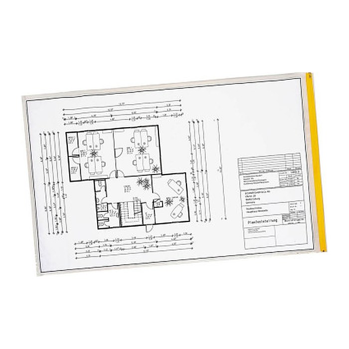 EICHNER Planschutztaschen DIN A3 transparent/gelb, 10 St.