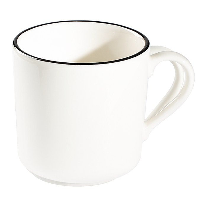 ID Fine Kaffeebecher Modest Black Alzar weiß 0,3 l, 6 St.
