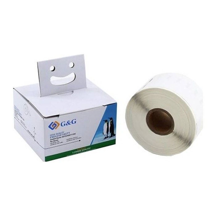 G&G Etikettenrollen für Etikettendrucker ersetzt DYMO 11356 weiß, 41,0 x 89,0 mm, 1 x 300 Etiketten