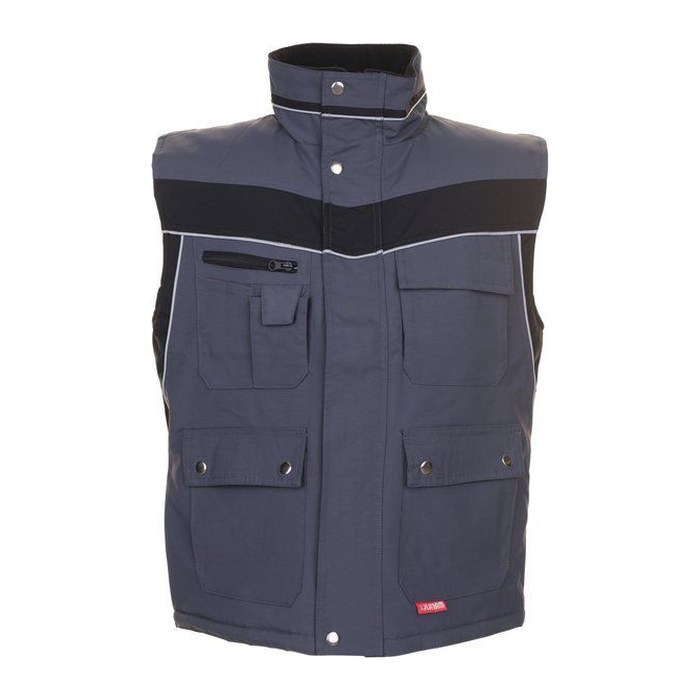 PLANAM® unisex Winterweste PLALINE schiefer, schwarz Größe L