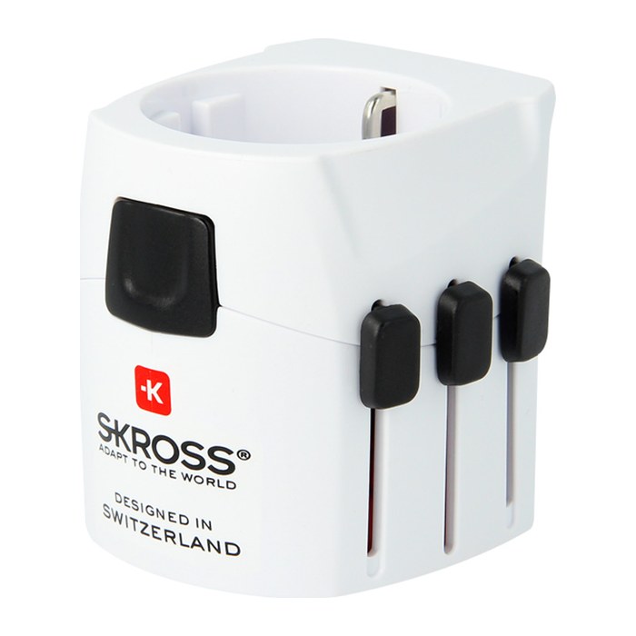 SKROSS World Travel Adapter with Ground Plugs (no CH & IT)