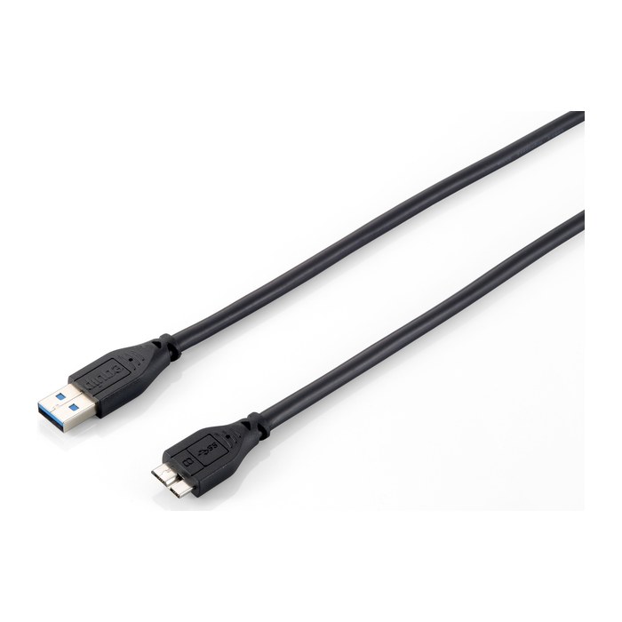 Equip Kabel USB-A3.0->Micro-B St/St 1.80m schwarz Polybeutel