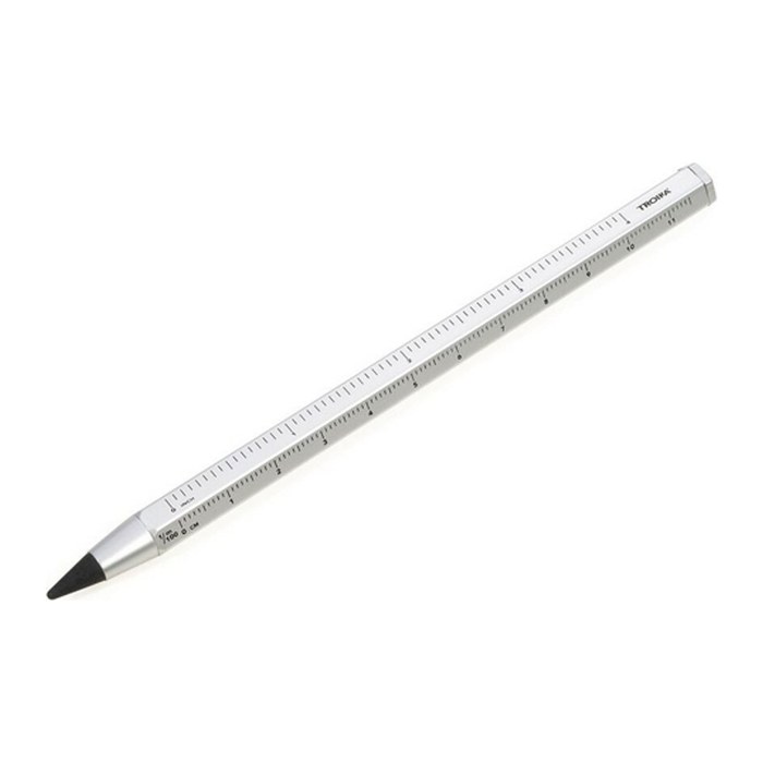 TROIKA® CONSTRUCTION ENDLESS Bleistift HB silber, 1 St.