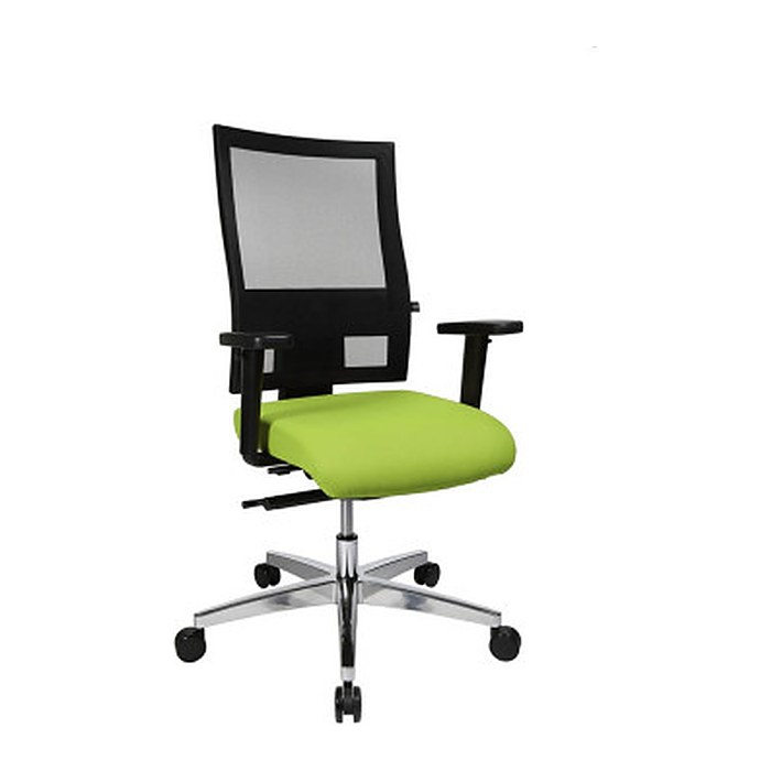 Topstar Bürostuhl Profi Net 11, PS59H T35 Stoff grün, Gestell alu