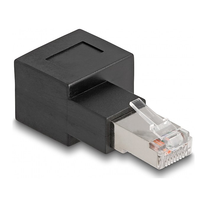 DELOCK RJ45 Stecker zu RJ45 Bu Adapter Cat.6A 90°nach rechts
