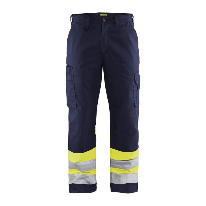BLAKLÄDER® unisex Warnschutzhose 1564 marine, gelb Größe 23
