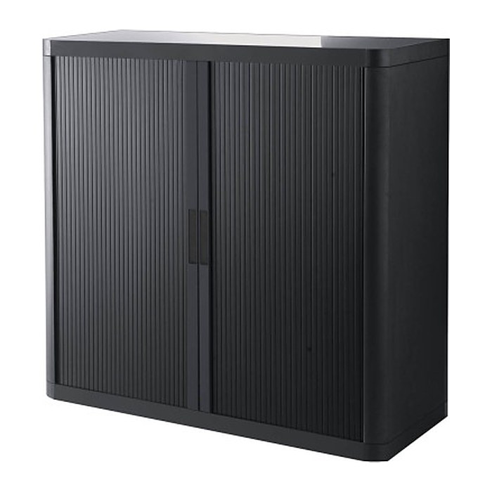 PAPERFLOW easyOffice Rollladenschrank schwarz ohne Fachböden 110,0 x 41,5 x 104,0 cm