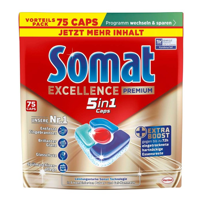 Somat EXCELLENCE PREMIUM 5in1 Spülmaschinentabs, 75 St.