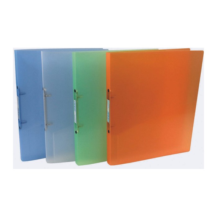 DONAU Ringbücher 2-Ringe weiß, blau, grün, orange 2,5 cm DIN A4, 12 St.
