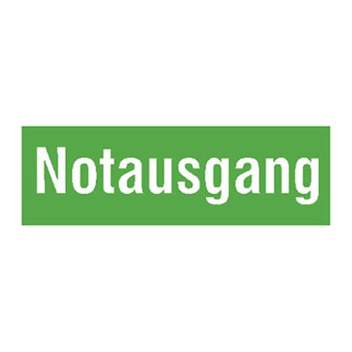 Hinweisaufkleber "Notausgang" rechteckig 29,7 x 10,5 cm, 1 St.