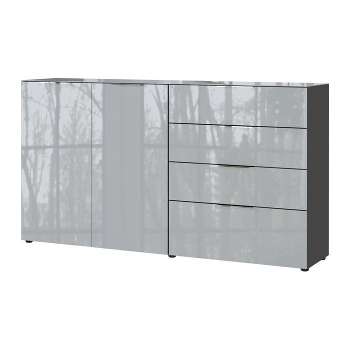 GERMANIA Sideboard Oakland, 3698-587 grafit, silber 184,0 x 42,0 x 102,0 cm, 1 St.
