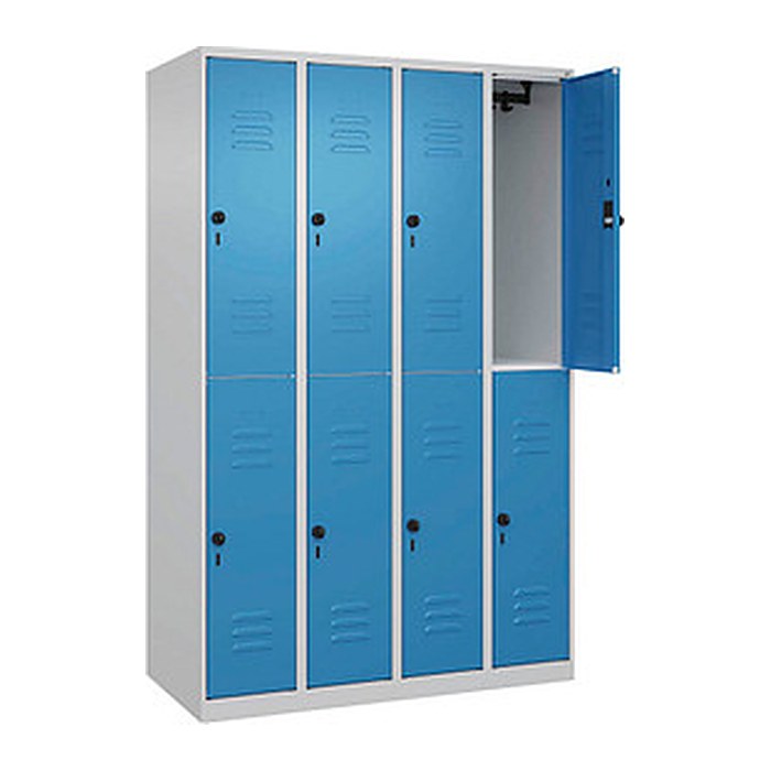 CP Spind Classic Plus lichtblau, lichtgrau 080300-40 S10004, 8 Schließfächer 120,0 x 50,0 x 185,0 cm
