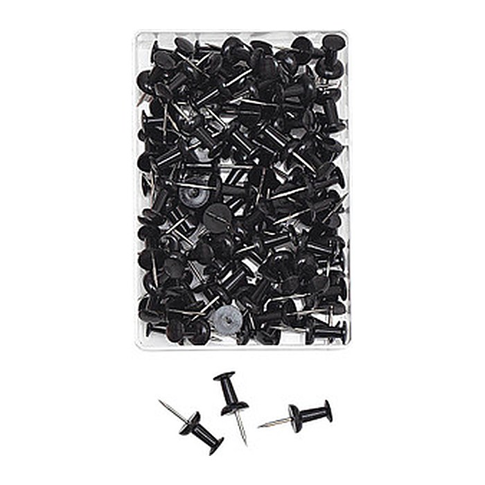 WEDO Pinnnadeln Diabolo schwarz, 100 St.