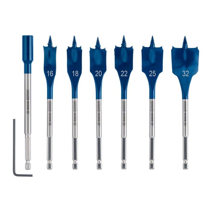 BOSCH Flachfräsbohrer-Set EXPERT Self Cut Speed, 7-teilig