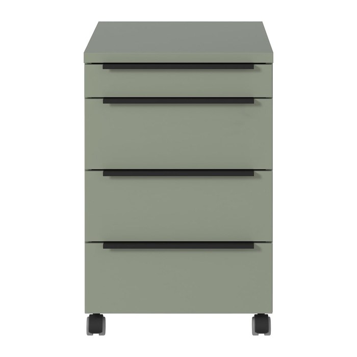 GERMANIA 4377 Rollcontainer taupegrün 4 Auszüge 42,0 x 60,0 x 63,0 cm