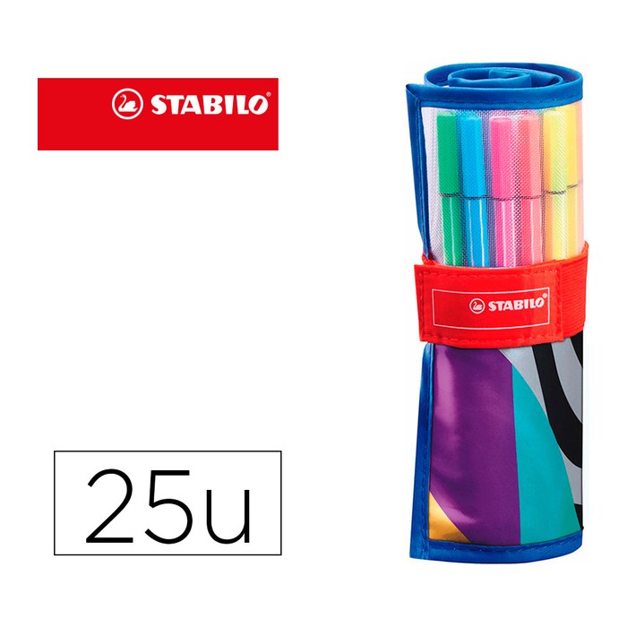 STABILO Pen 68 ARTY Edition Filzstifte farbsortiert, 25 St.