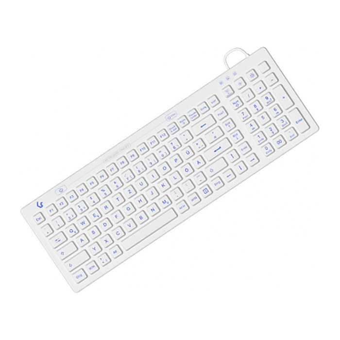 RaidSonic ICY BOX® KSK-6031INEL-B Tastatur kabelgebunden weiß