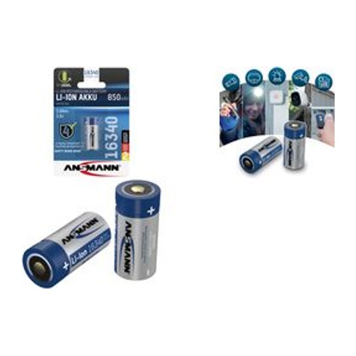 ANSMANN Akku CR123A Li-Ion 16340 850 mAh, 1 St.
