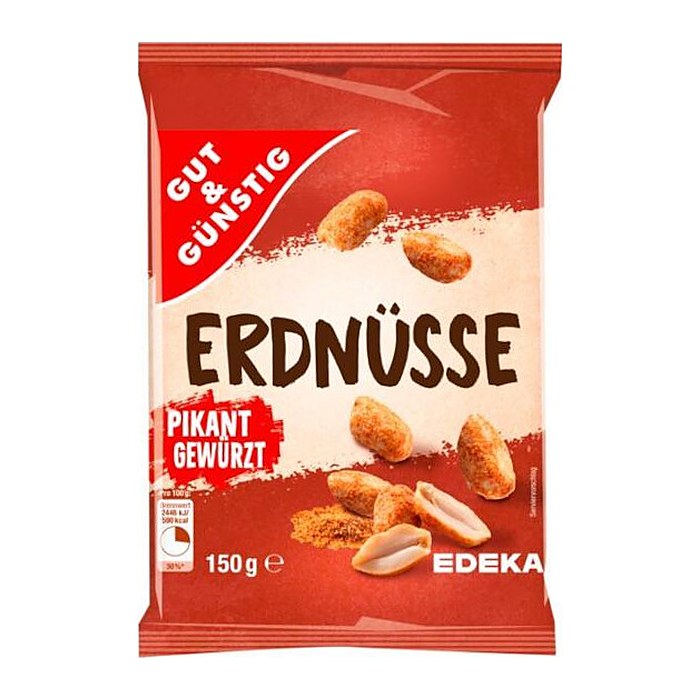 GUT&GÜNSTIG pikant gewürzt Erdnüsse 150,0 g, 1 St.