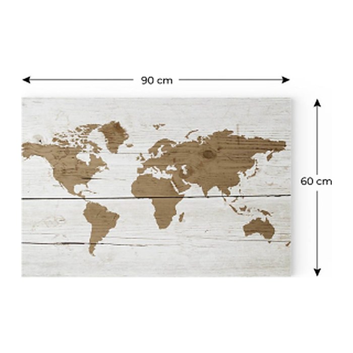 ALLboards Magnettafel 90,0 x 60,0 cm Weltkarte