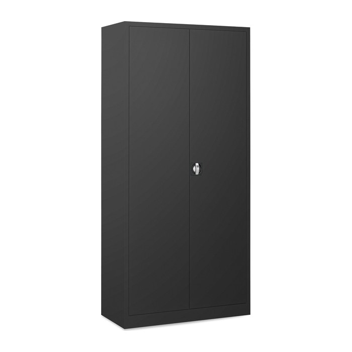 Aktenschrank aus Stahl – 920 x 420 (5 OH) – Korpus in Tiefschwarz (Türen Tiefschwarz)
