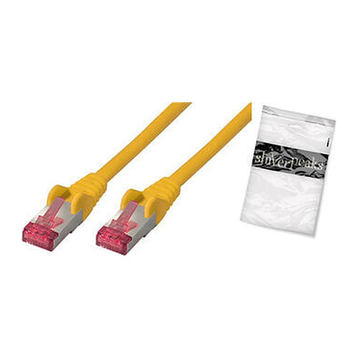 Shiverpeaks Patchkabel S/FTP cat 6A PIMF LSZH GHMT gelb 50cm