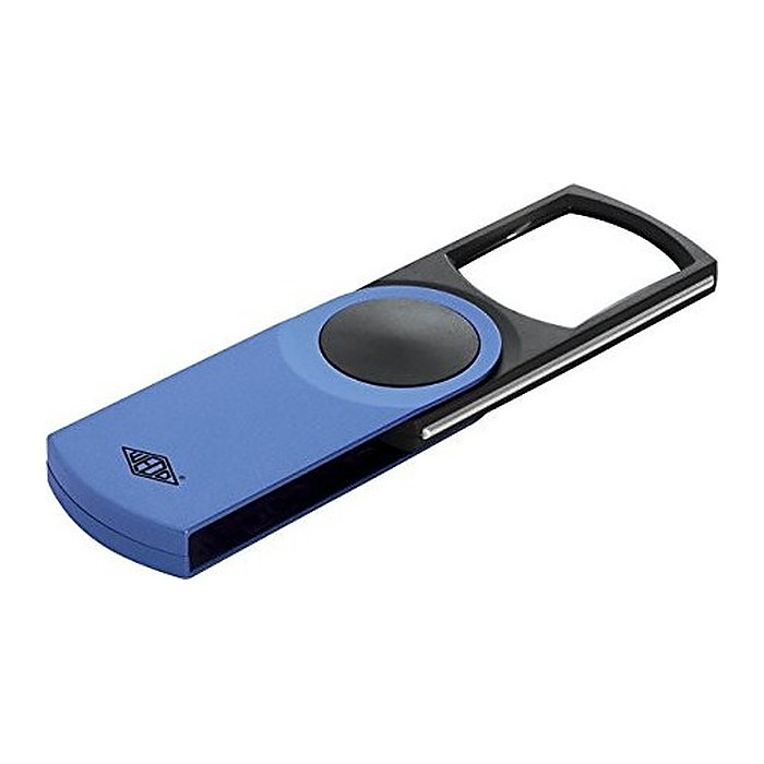WEDO Lupe eckig beleuchtet incl. Batterien Swing it SB blau
